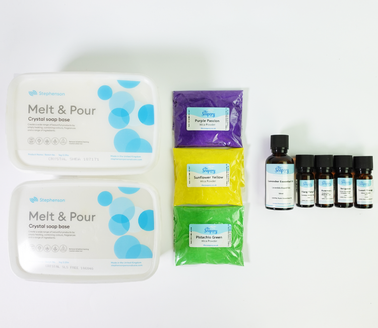 Large Melt and Pour Soap Making Kit Ingredients
