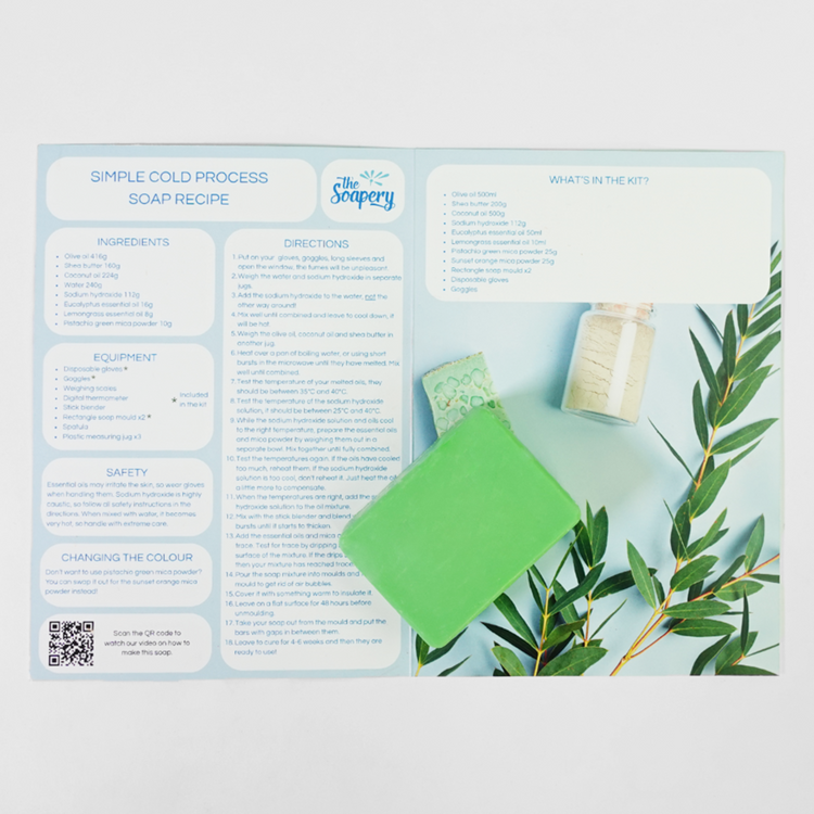 Standard Cold Process Soap Making Kit Instructions