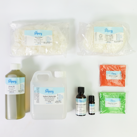 Standard Cold Process Soap Making Kit Ingredients